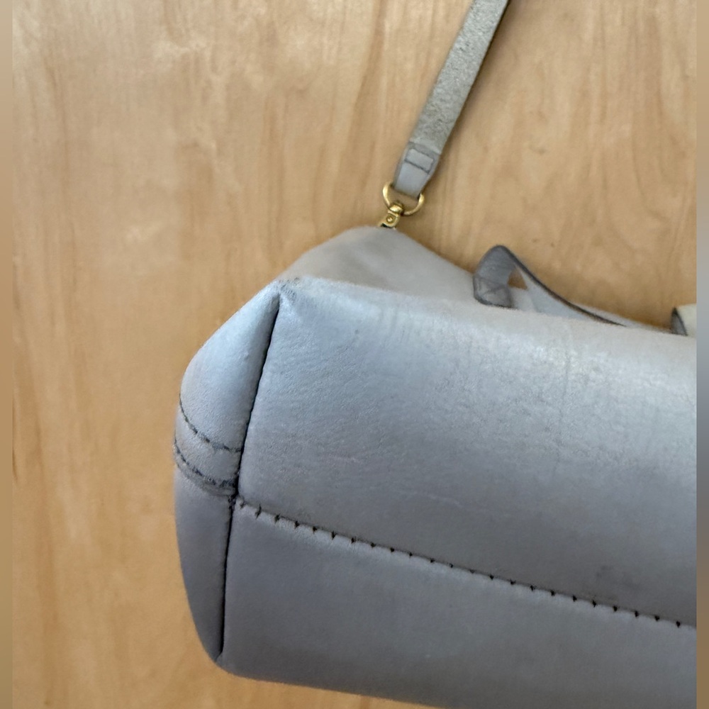 Madewell Zip-Top Medium Transport Tote in Grey/Blue - Picture 12 of 15